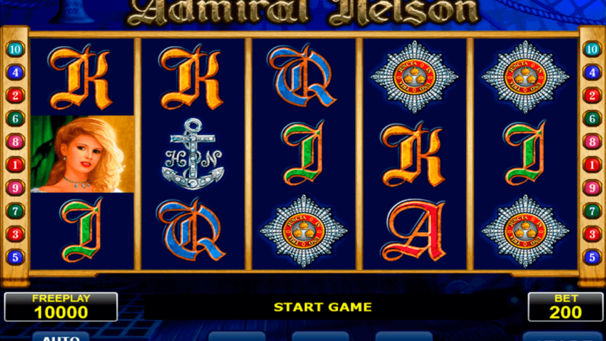 Admiral Nelson slot screen 1