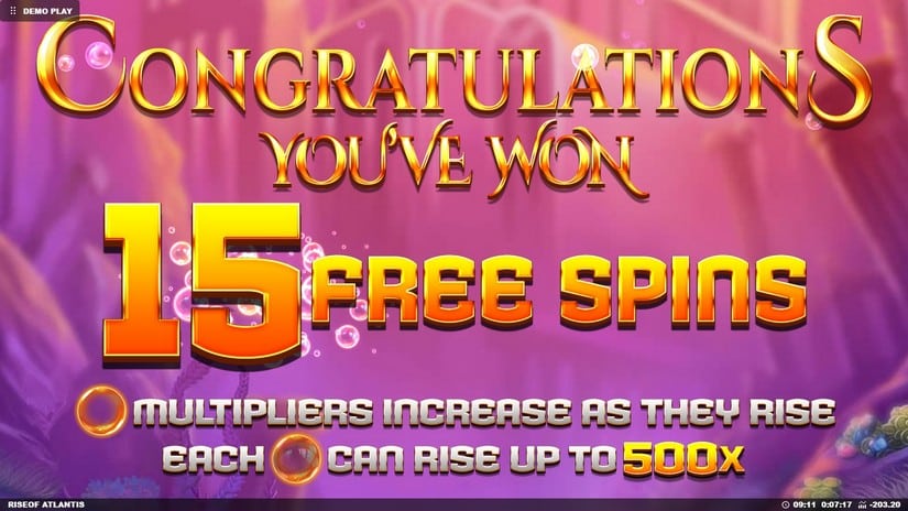 Rise of Atlantis slot screen 2