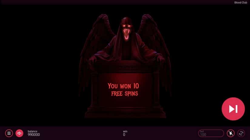 Blood Club slot screen 3