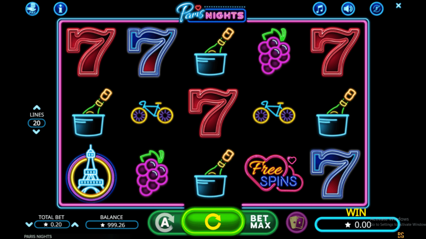 Paris Nights slot screen 2