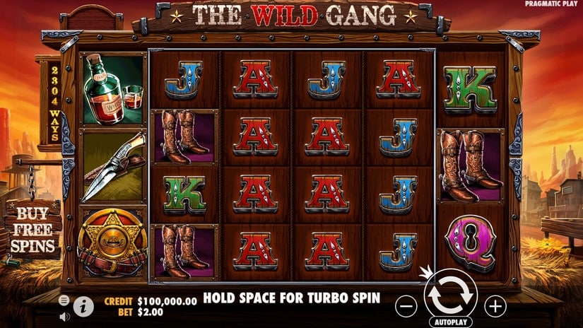 The Wild Gang slot screen 1