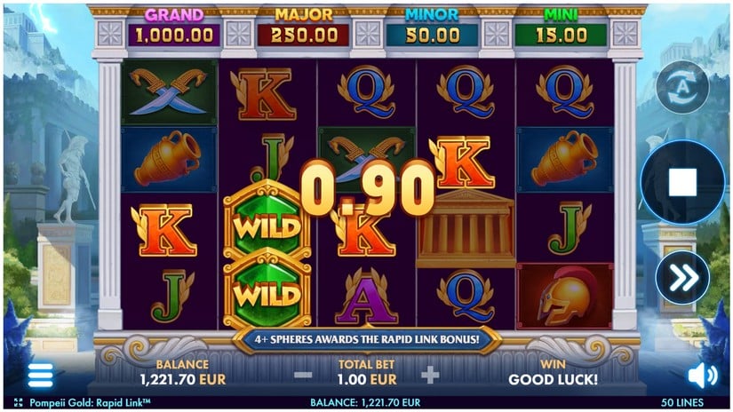 Pompeii Gold: Rapid Link slot screen 2