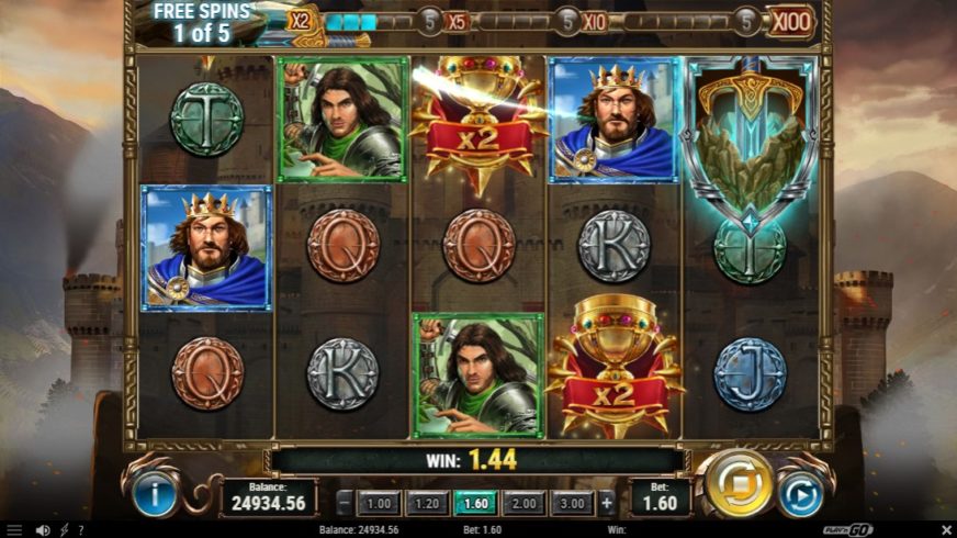 The Sword and The Grail slot screen 5