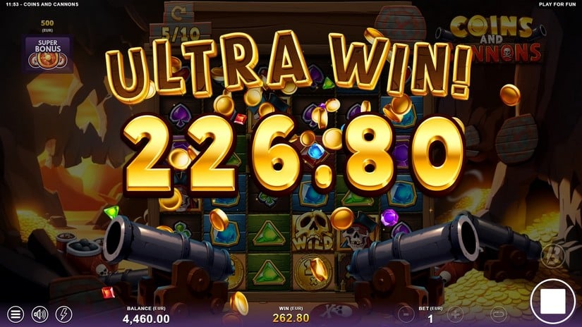 Coins and Cannons slot screen 5