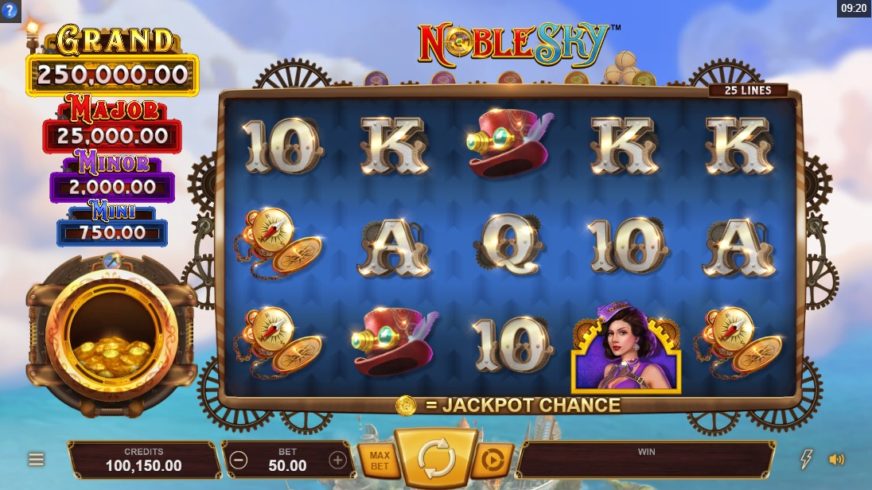 Noble Sky slot screen 1