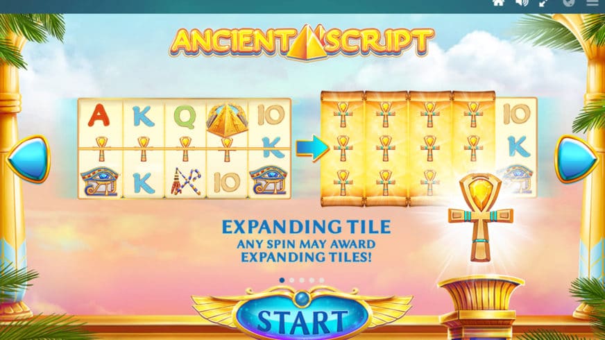 Ancient Script slot screen 2