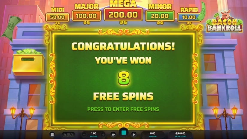 Bacon Bankroll slot screen 3