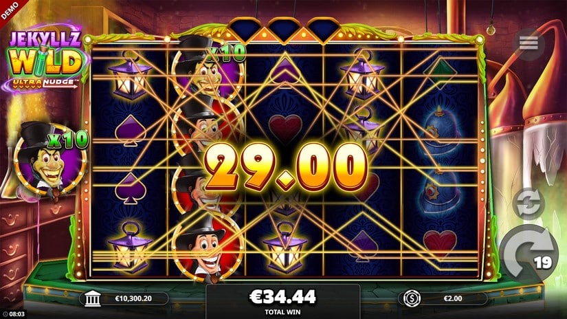 Jekyllz Wild Ultranudge slot screen 6