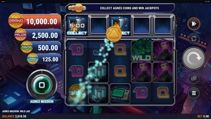 Agnes Mission: Wild Lab slot screen 4