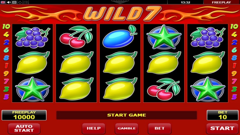 Wild 7 slot screen 1