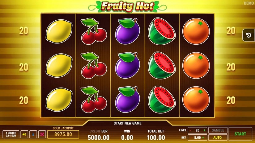 Fruity Hot slot screen 1