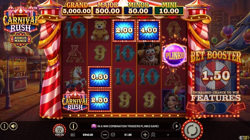 Carnival Rush slot screen 2