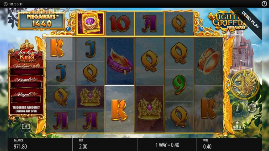Mighty Griffin Megaways slot screen 2