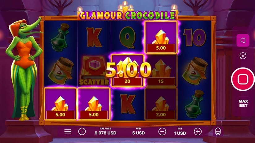 Glamour Crocodile slot screen 3