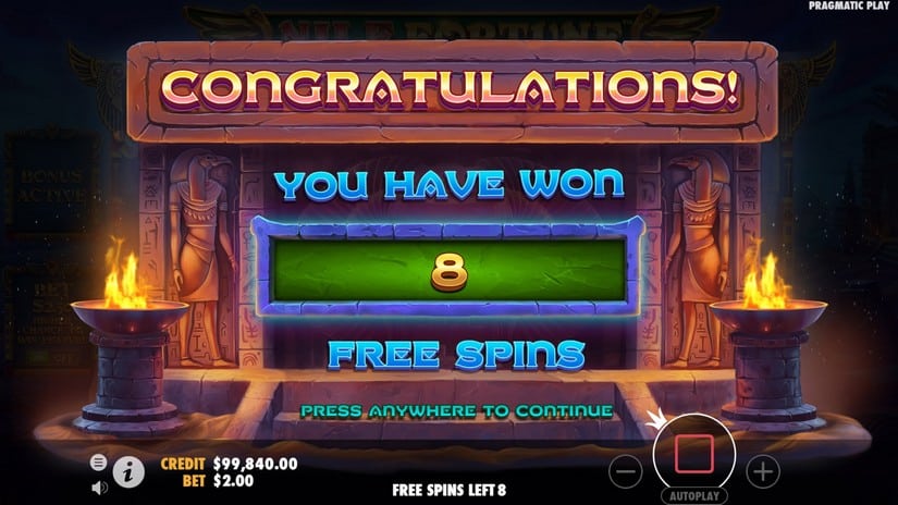 Nile Fortunes slot screen 3