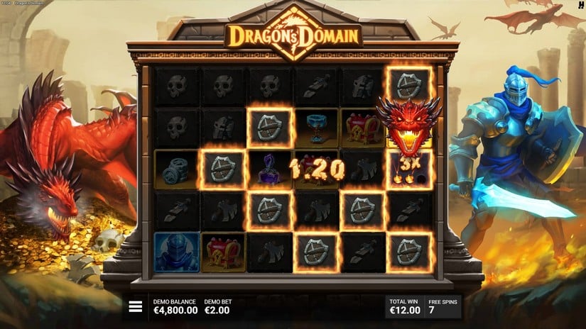 Dragon’s Domain slot screen 5