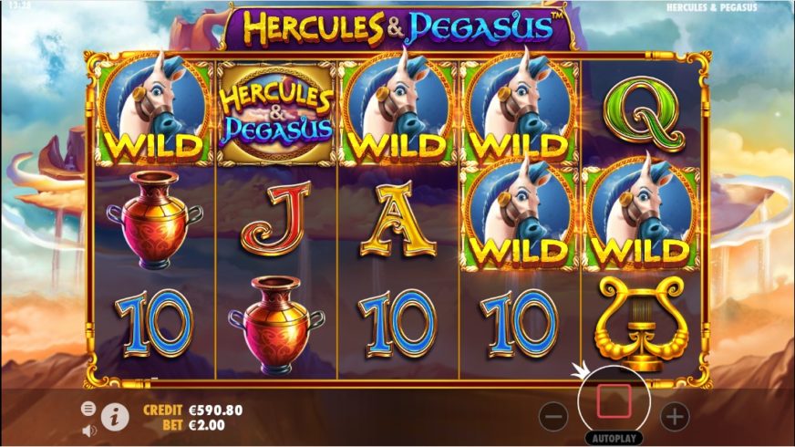 Hercules and Pegasus slot screen 3