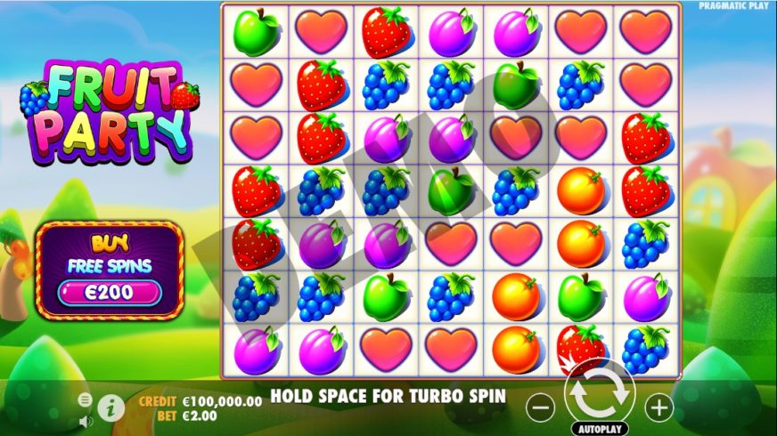 Fruit Party slot screen 1