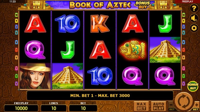 Book of Aztec Bonus Buy slot screen 1