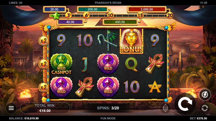 Pharaoh’s Reign slot screen 6