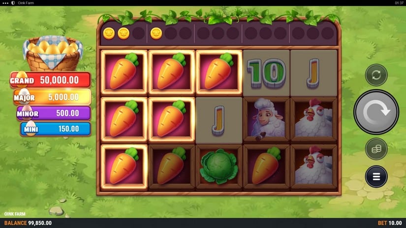 Oink Farm slot screen 4