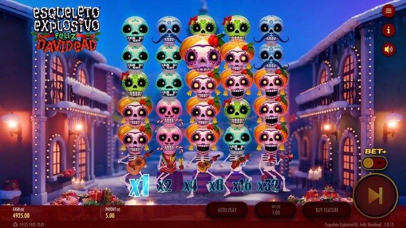 Esqueleto Explosivo Feliz Navidead slot screen 2