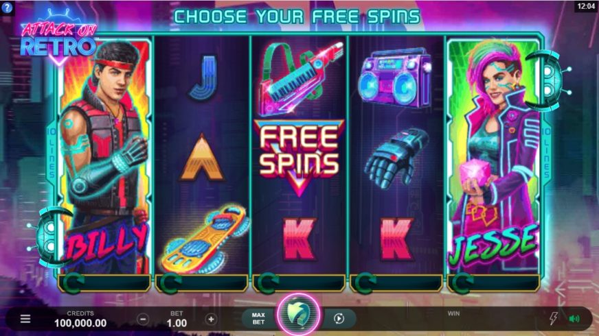 Attack on Retro slot screen 1