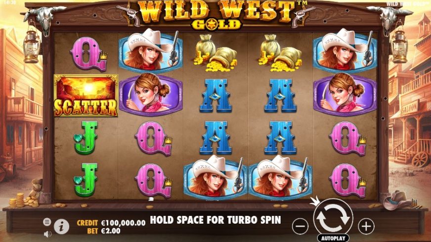 Wild West Gold slot screen 1