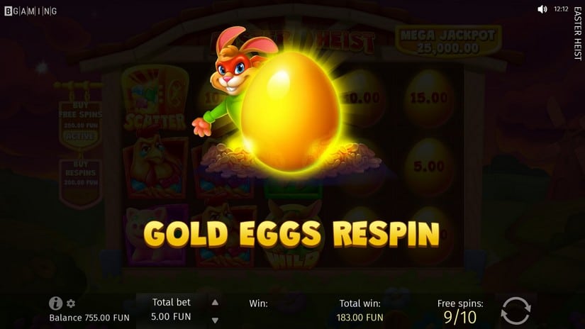 Easter Heist slot screen 7
