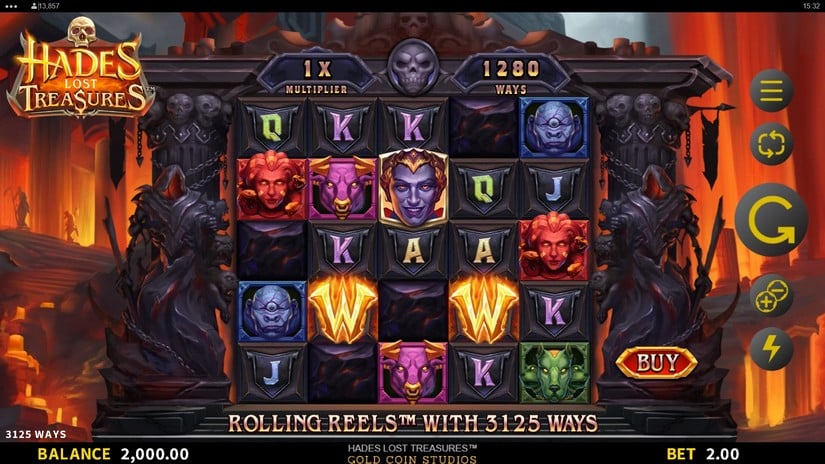 Hades Lost Treasures slot screen 1