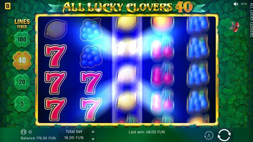 All Lucky Clover 40 slot screen 1