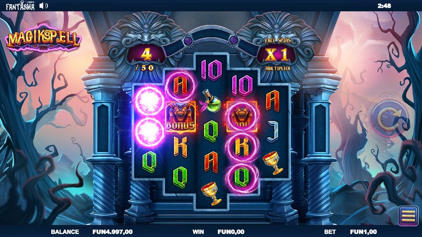 Magikspell slot screen 2