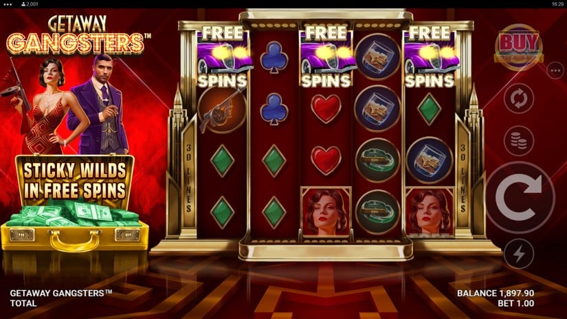 Getaway Gangsters slot screen 2