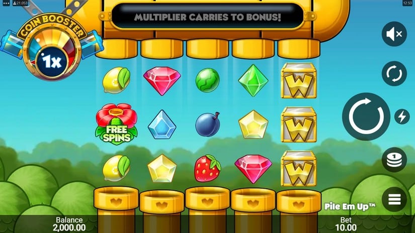 Pile ‘Em Up slot screen 1