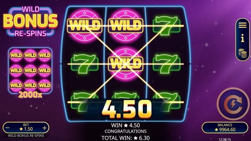 Wild Bonus Re-Spins slot screen 4