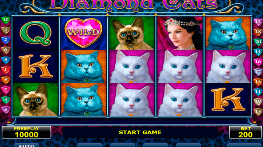 Diamond Cats slot screen 1