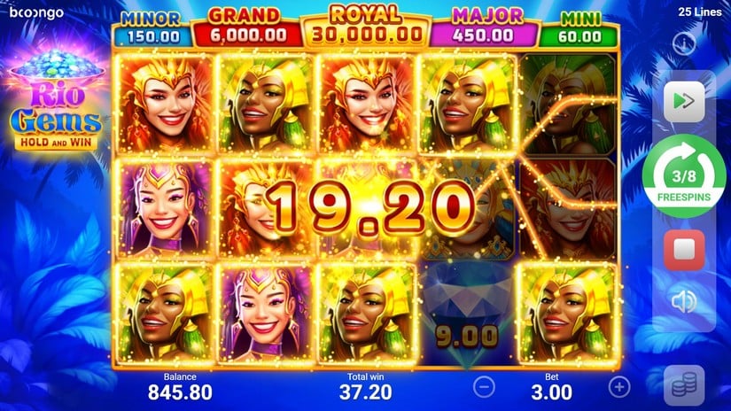 Rio Gems slot screen 7