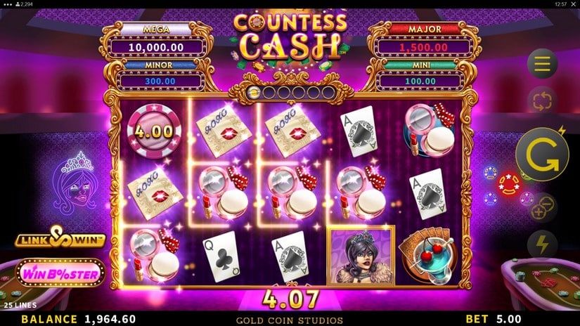 Countess Cash slot screen 2