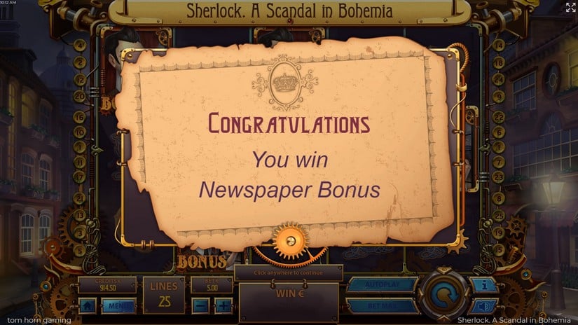 Sherlock, a Scandal of Bohemia slot screen 4