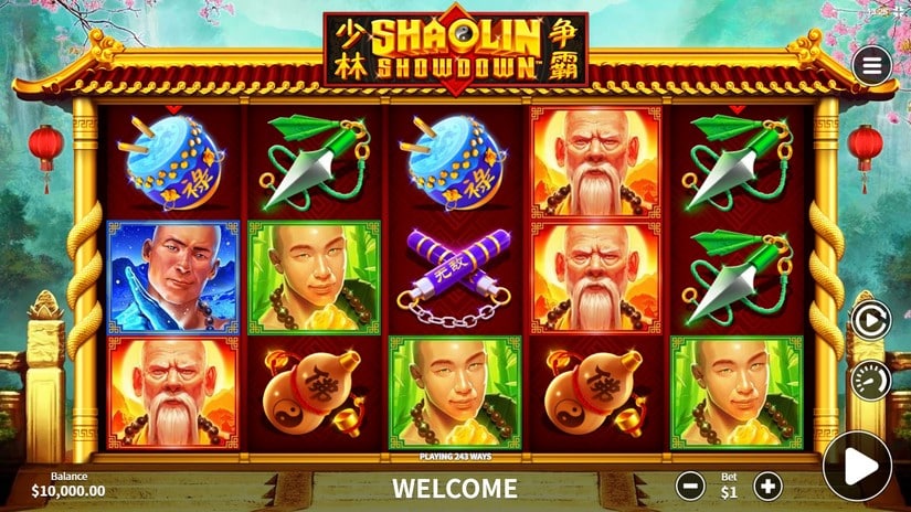 Shaolin Showdown slot screen 1