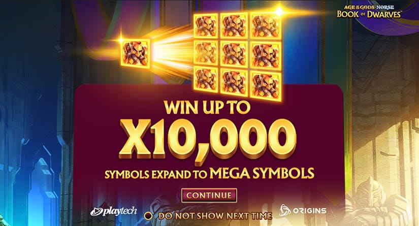 Age of the Gods Norse Book of Dwarfs slot screen 1