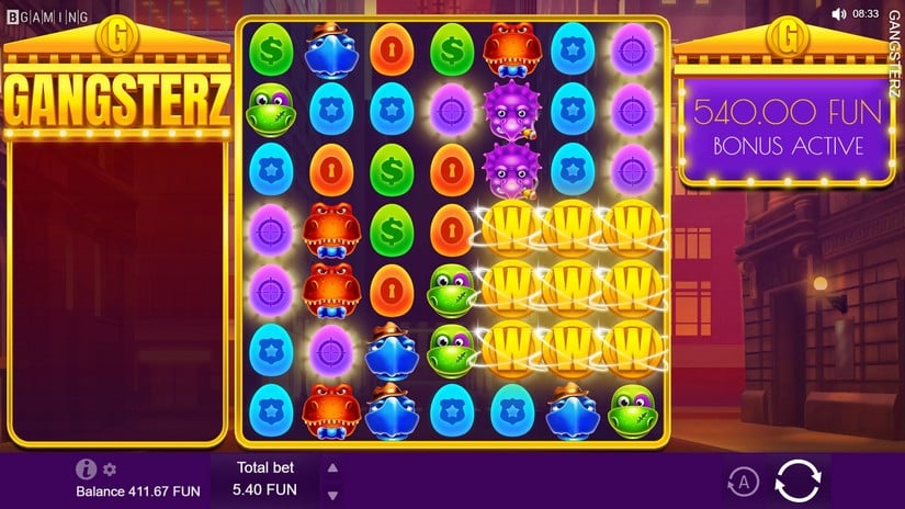 Gangsterz slot screen 3