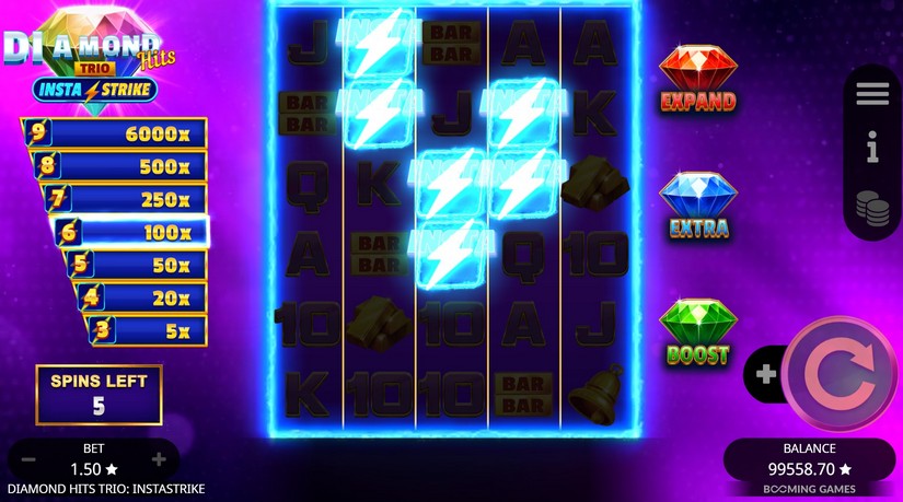 Diamond Hits Trio: InstaStrike slot screen 5