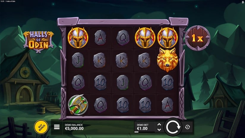Halls of Odin slot screen 1