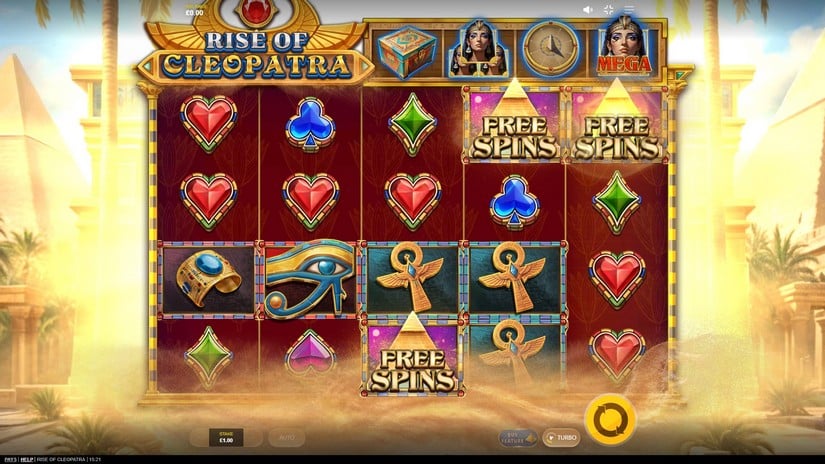 Rise of Cleopatra slot screen 2