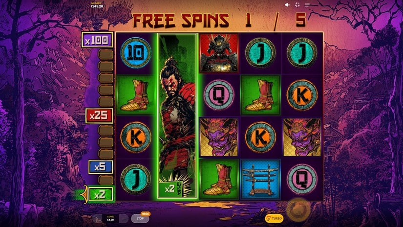 Samurai Wildz slot screen 4