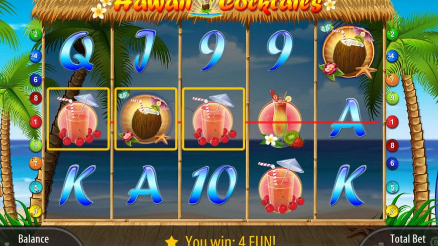 Hawaii Cocktails slot screen 1