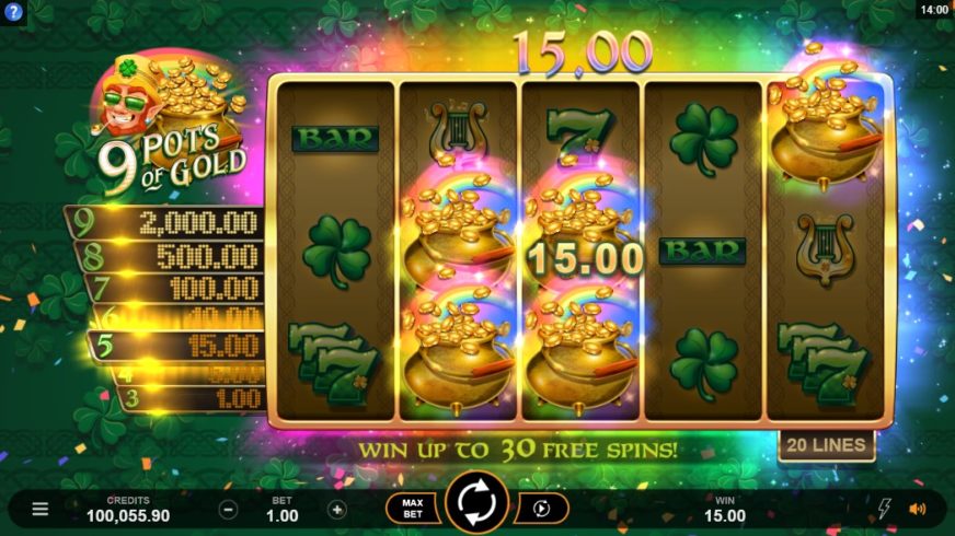 9 Pots of Gold slot screen 3