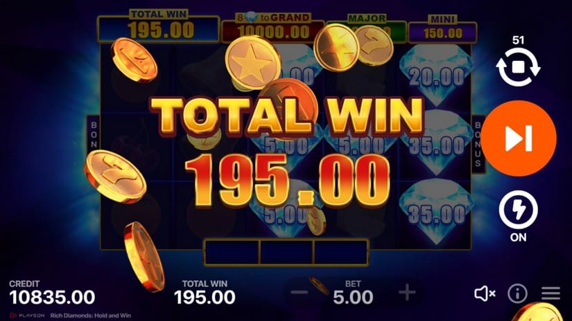 Rich Diamonds: Hold and Win slot screen 6