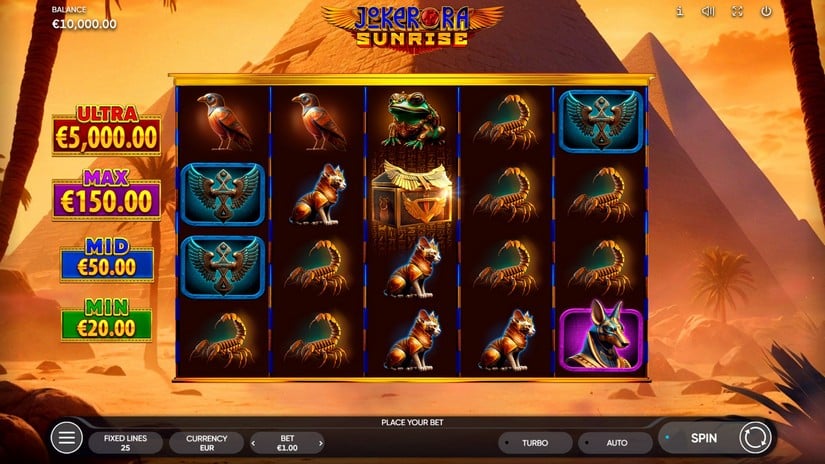 Joker Ra: Sunrise slot screen 1